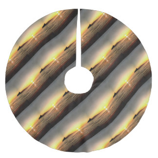 Artistic Autumn Sunset On the Aegean Brushed Polyester Tree Skirt