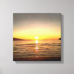 Artistic Autumn Sunset On the Aegean  Canvas Print