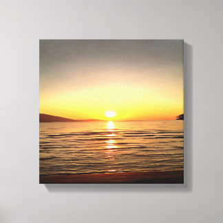 Artistic Autumn Sunset On the Aegean  Canvas Print
