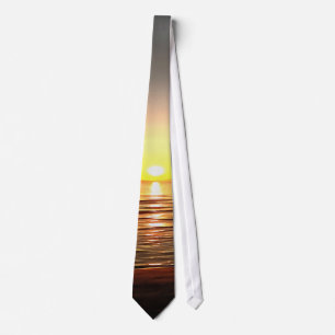 Artistic Autumn Sunset On the Aegean Tie