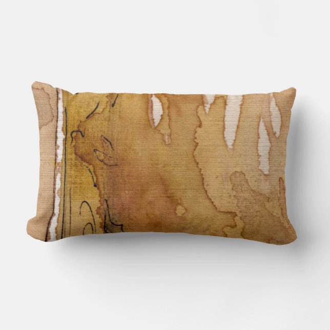 Artistic background watercolor lumbar cushion (Front)