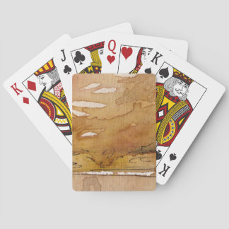 Artistic background watercolor playing cards