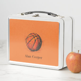 Artistic Basketball Custom Kids' Metal Lunch Box