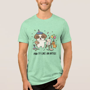 Artistic Beagle and Kitten Craftsy Celebration Tee