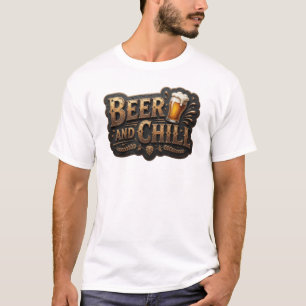 Artistic BEER AND CHILL Shirt Design