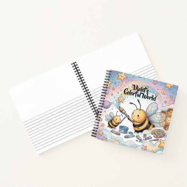Artistic Bees in the Sky Notebook (Inside)
