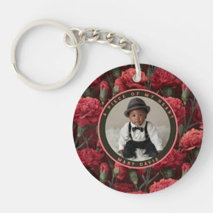 Artistic Best Friend Gifts Carnation Photo Key Ring