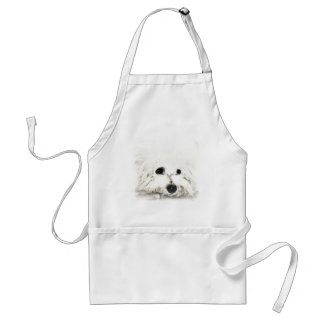 Artistic Bichon head aquarelle Standard Apron