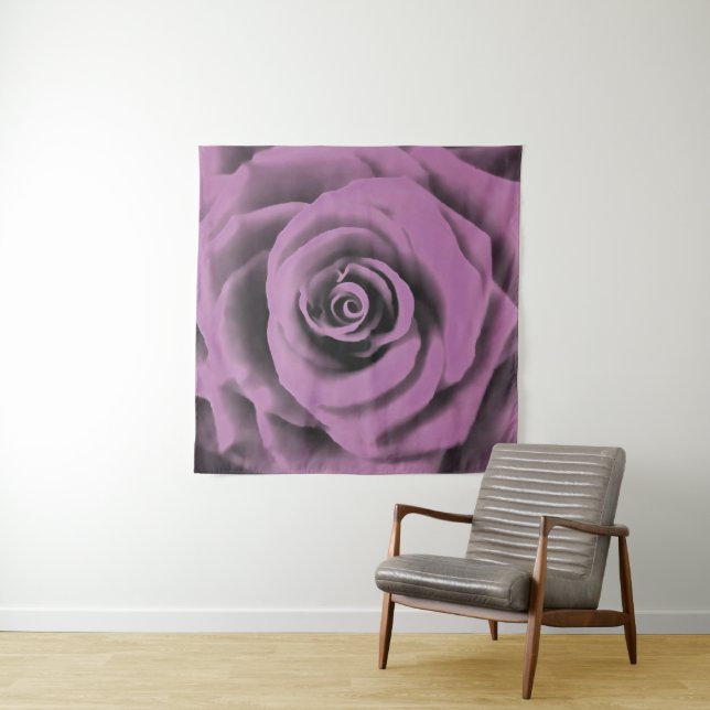 Artistic Big Dark Lavender Rose Tapestry (In Situ)