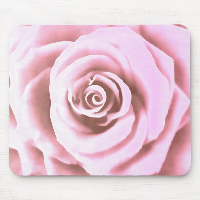 Artistic Big Pale Pink Rose Mouse Pad (Front)