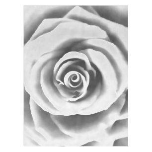Artistic Big White Rose Tablecloth