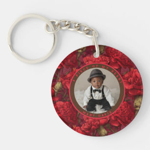 Artistic Birthday Gift Ideas Floral Carnation Key Ring