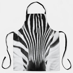 Artistic black and white closeup portrait of a zeb apron