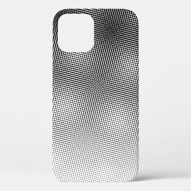 Artistic Black and White Moiré Pattern Case-Mate iPhone Case (Back)