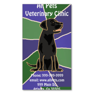 Artistic Black Labrador Dog Business Cards