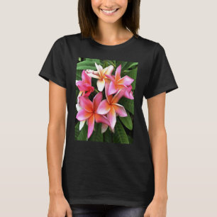 Artistic Blossom Wreath Of Pale Pink Frangipani T-Shirt