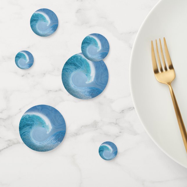 Artistic Blue Wave Confetti (Group)