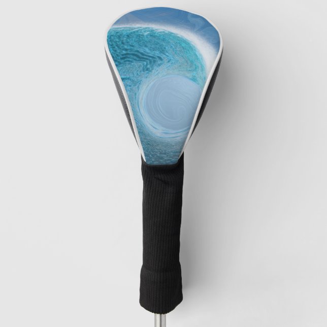 Artistic Blue Wave Golf Head Cover (Front)