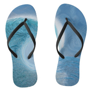 Artistic Blue Wave Jandals