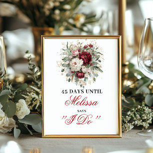 Artistic Blush Burgundy Dais Until I Do Decor