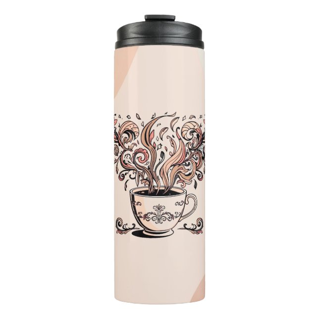 Artistic Boho Botanical Coffee Cup Travel Mug (Front)