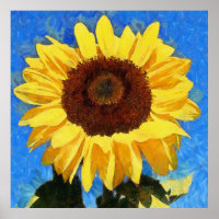 Artistic Bold and Bright Sunflower