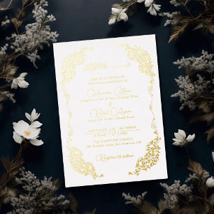Artistic Botanical Floral Paisley Muslim Wedding