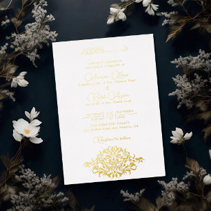 Artistic Botanical Floral Paisley Muslim Wedding