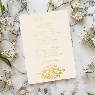 Artistic Botanical Floral Paisley Muslim Wedding