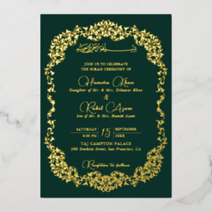 Artistic Botanical Floral Paisley Muslim Wedding