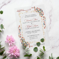 Artistic Botanical Floral Paisley Muslim Wedding