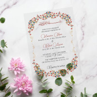 Artistic Botanical Floral Paisley Muslim Wedding
