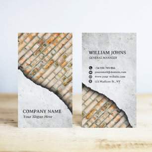 Artistic Brick & Concrete Wall Construction  Business Card