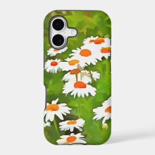 Artistic Bright and Colourful White Garden Daisies