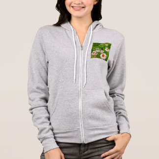 Artistic Bright and Colourful White Garden Daisies Hoodie