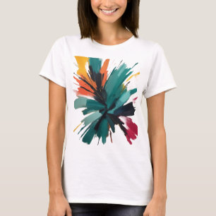 artistic brush stroke design featuring bold T-Shirt