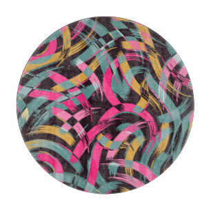 Artistic brush stroke pattern. cutting board
