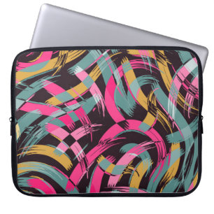 Artistic brush stroke pattern. laptop sleeve