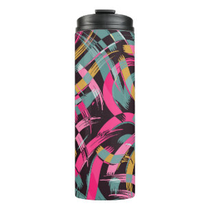 Artistic brush stroke pattern. thermal tumbler