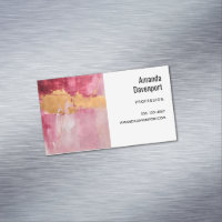 Artistic Brush Strokes Gold and Pink