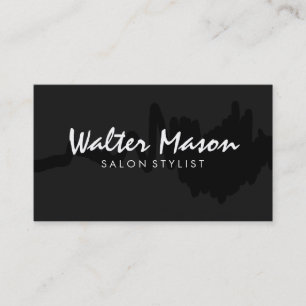 Artistic Brushed Black on Black Business Card