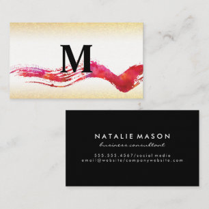 Artistic Brushed Gold Sparkle Business Card