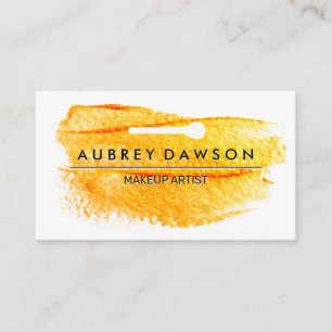 Artistic Brushed   Makeup Brush Icon Business Card