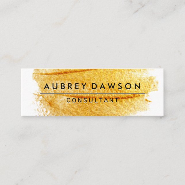 Artistic Brushed Mini Business Card (Front)