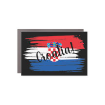 Artistic Brushstroke Croatia Flag  