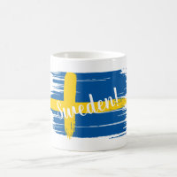 Artistic Brushstroke Sweden Flag