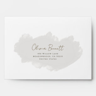 Artistic Brushstroke Wedding Envelope 