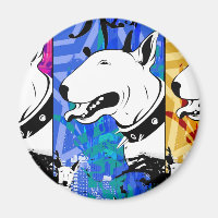 Artistic Bull Terrier Dog Breed Design
