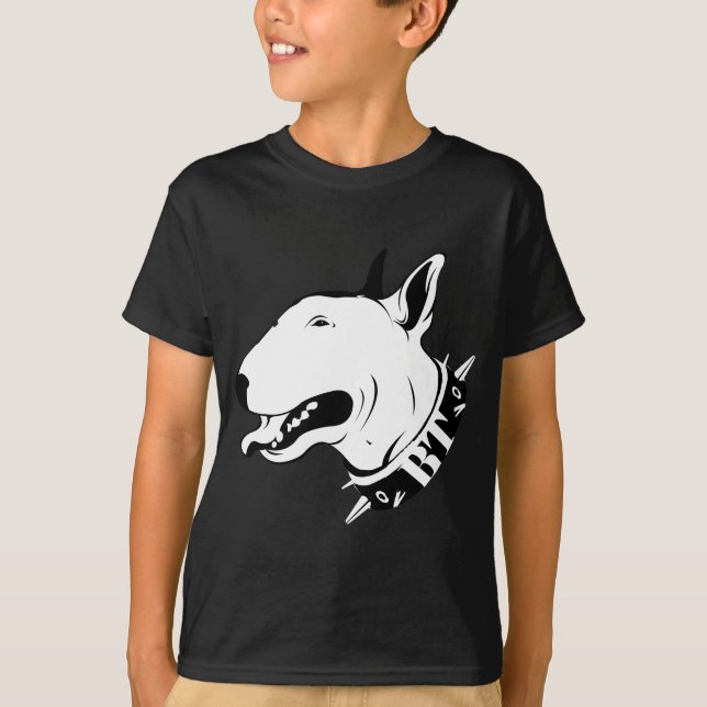 Artistic Bull Terrier Dog Breed Design T-Shirt (Front)