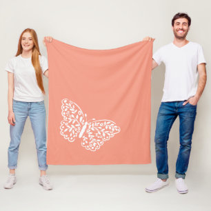 Artistic Butterfly Custom Colour Fleece Blanket